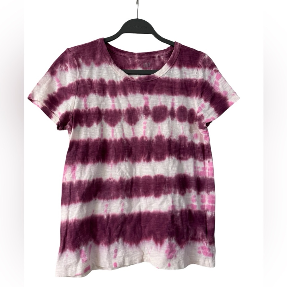 GAP Tie-Dye Purple and White Women's Top Size Medium